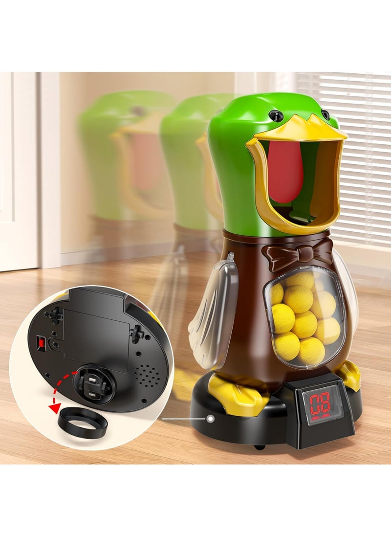 Duck Shooting Toys for Kids 3 4 5 6 7 8 9 Years Old Movable Shooting Game with 24 Balls 2 Air Pump Toy Indoor and Outdoor Competition Game Gifts for Boys and Girls