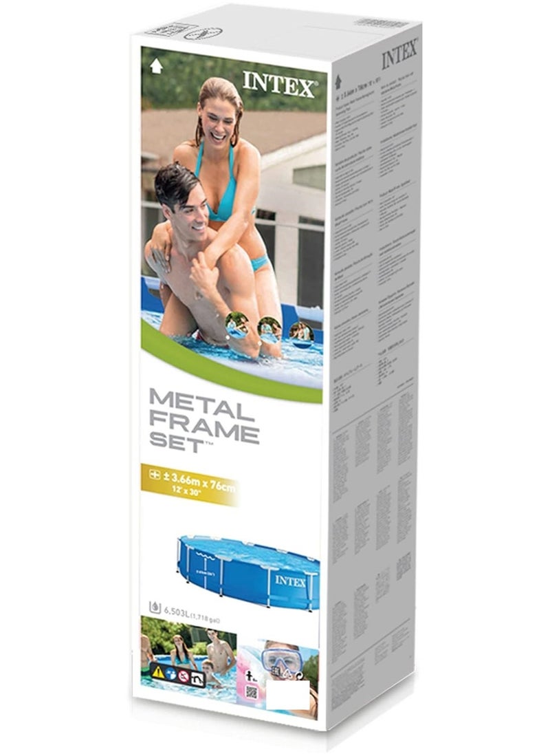 Intex Metal Frame Round Pool Set 3.66mx76cm