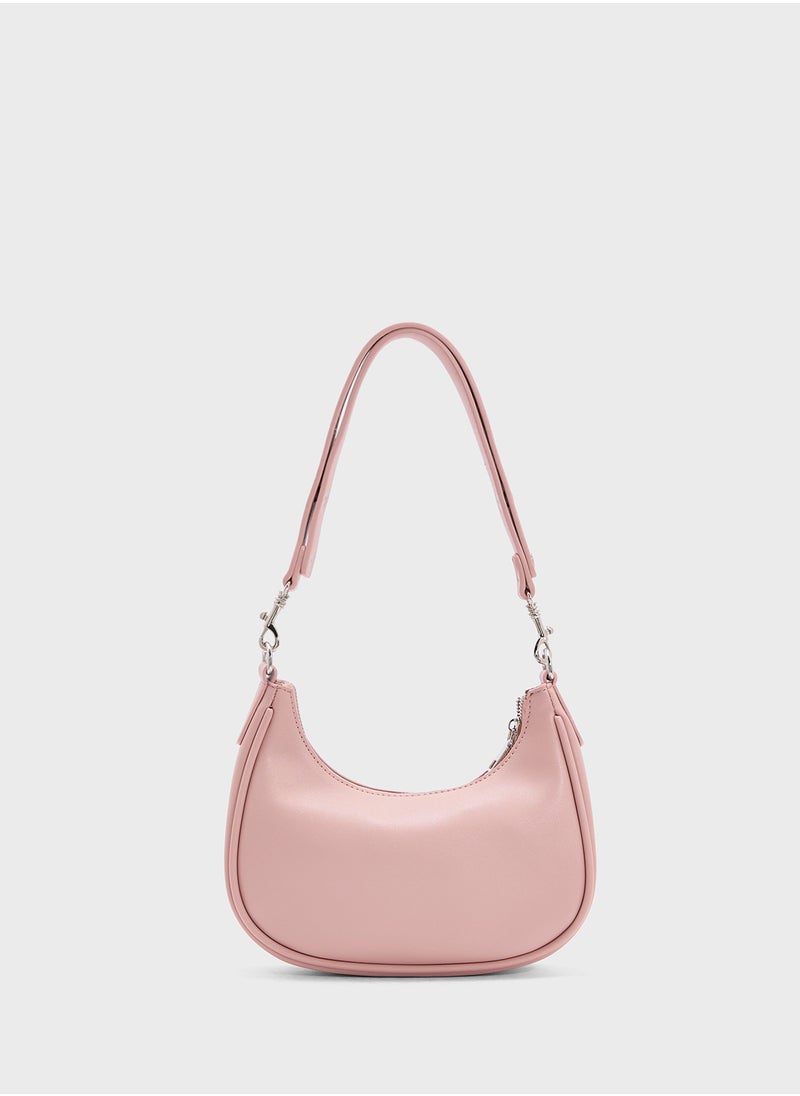Weave Detail Shoulder Bag