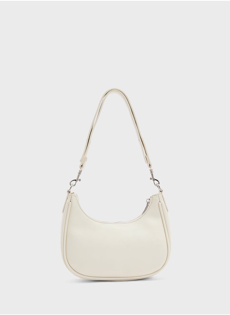 Weave Detail Shoulder Bag