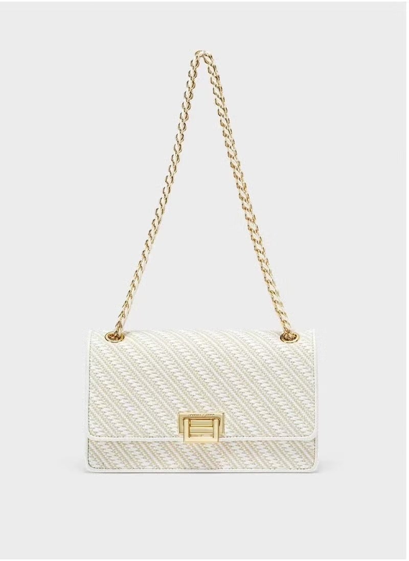 Charles & Keith Chain Small Square Bag Shoulder Bag Crossbody Bag