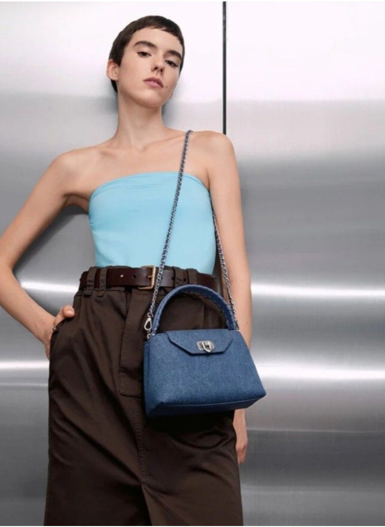 Arwen Quilted Braided-Strap Top Handle Bag