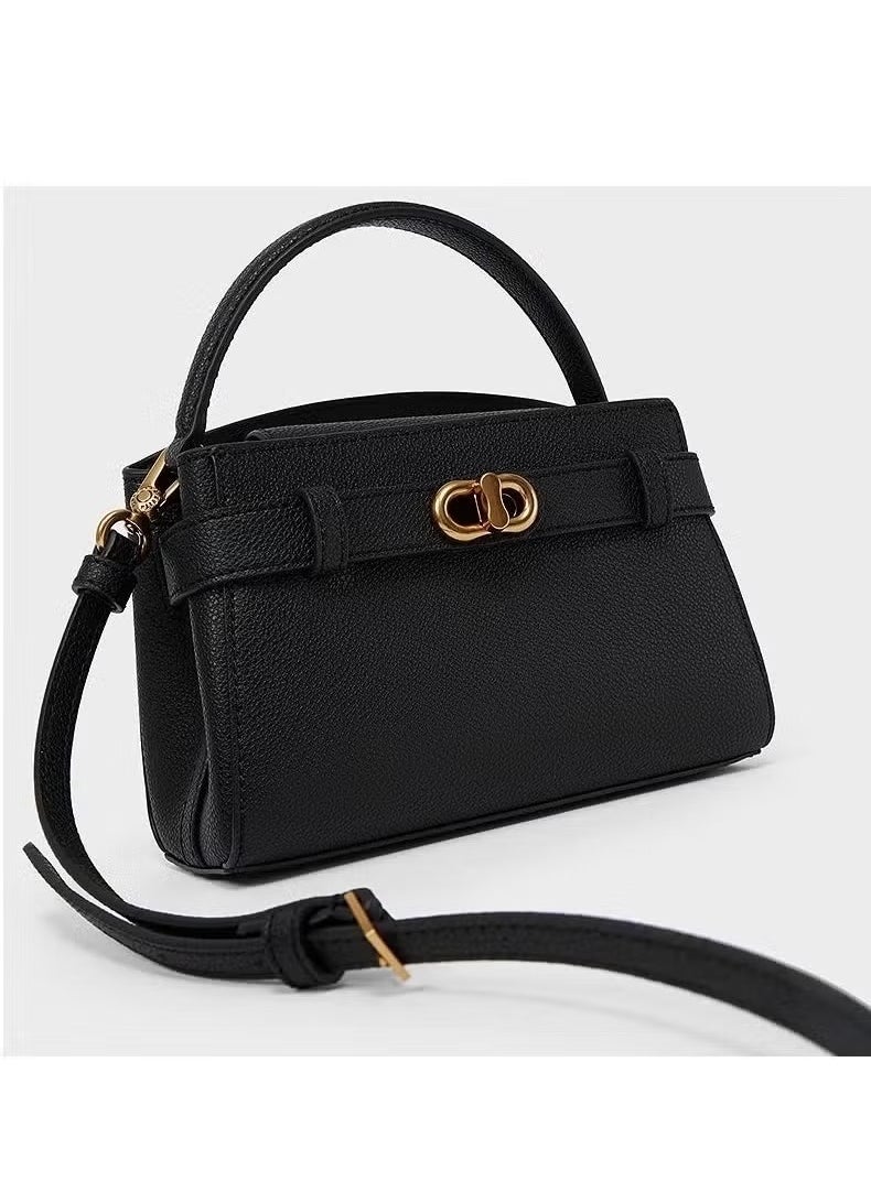 Charles & Keith Metal Buckle Strap Tote Shoulder Bag