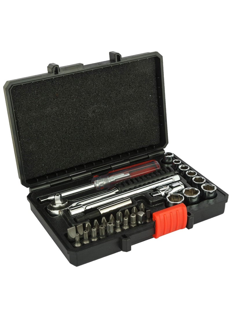 BLACKDECKER A7142XJ 31 Pc Automobile Maintenance Set Orange Black