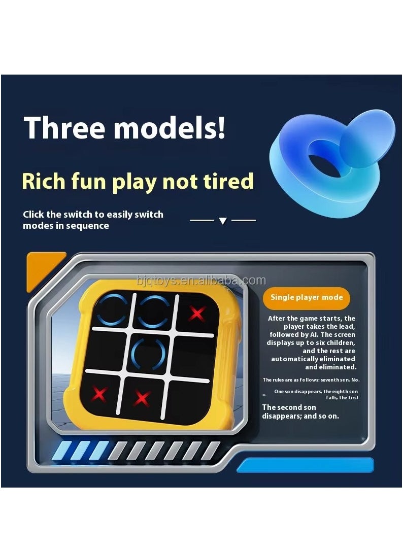 2-in-1 Tic-Tac-Toe & Bolt Chess | 3-in-1 Educational Board Game Toy for Kids (Tic-Tac-Toe, Memory Flash, Whack-a-Mole) | Portable ABS Plastic Learning Game | Birthday Gift for Children Ages 3+ | Includes Electronic Tic-Tac-Toe & Nesting Doll