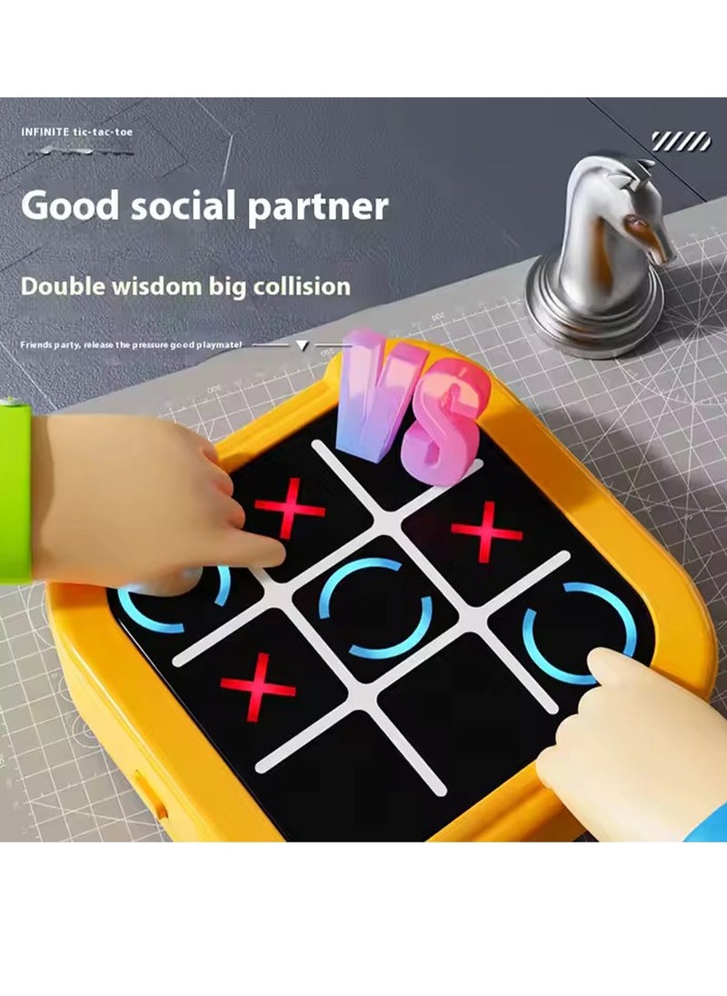 2-in-1 Tic-Tac-Toe & Bolt Chess | 3-in-1 Educational Board Game Toy for Kids (Tic-Tac-Toe, Memory Flash, Whack-a-Mole) | Portable ABS Plastic Learning Game | Birthday Gift for Children Ages 3+ | Includes Electronic Tic-Tac-Toe & Nesting Doll