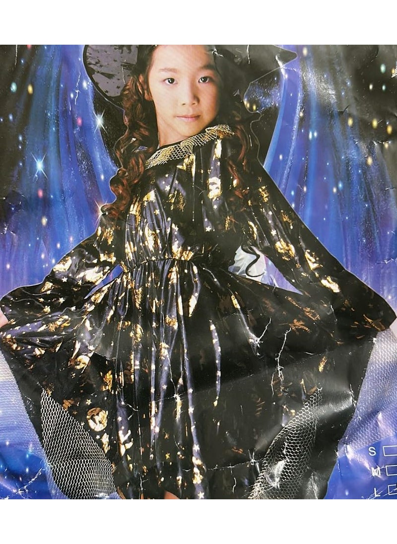 RSAAUD Halloween Costume for Kids Glitter Witch Costume For Girls Halloween Party Perfect For Halloween Kids Activity Performance