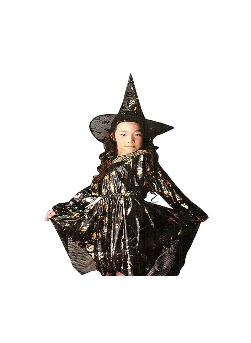 RSAAUD Halloween Costume for Kids Glitter Witch Costume For Girls Halloween Party Perfect For Halloween Kids Activity Performance