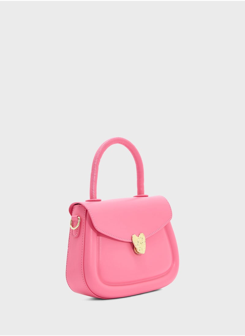 Heart Closure Satchel Bag