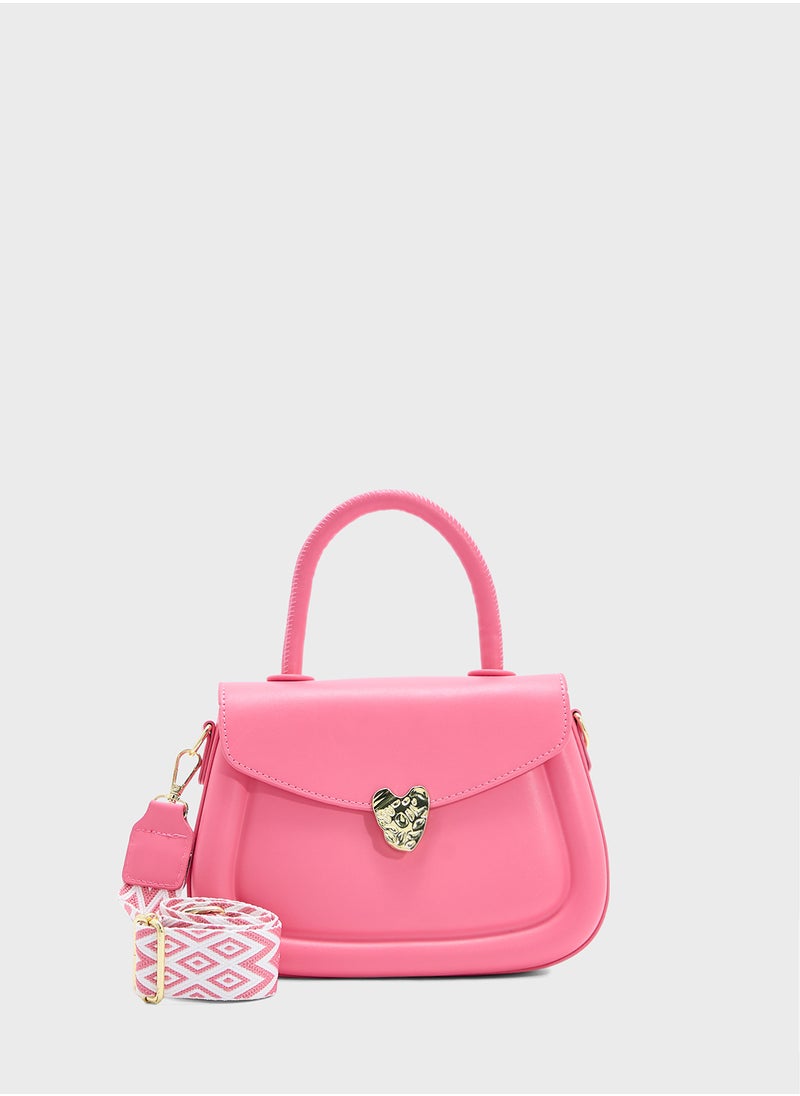Heart Closure Satchel Bag