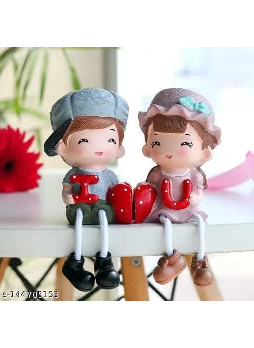 HC VILLA Mini Couples Miniature Valentines Day Romantic Gift for Boyfriend Girlfriend Husband Wife Perfect for Teddy Day Rose Day Wedding Anniversary Birthday Gifts Decorative Dolls Showpiece