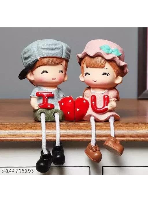 HC VILLA Mini Couples Miniature Valentines Day Romantic Gift for Boyfriend Girlfriend Husband Wife Perfect for Teddy Day Rose Day Wedding Anniversary Birthday Gifts Decorative Dolls Showpiece