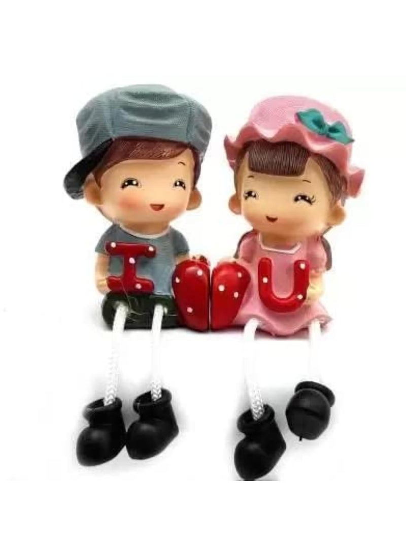 HC VILLA Mini Couples Miniature Valentines Day Romantic Gift for Boyfriend Girlfriend Husband Wife Perfect for Teddy Day Rose Day Wedding Anniversary Birthday Gifts Decorative Dolls Showpiece