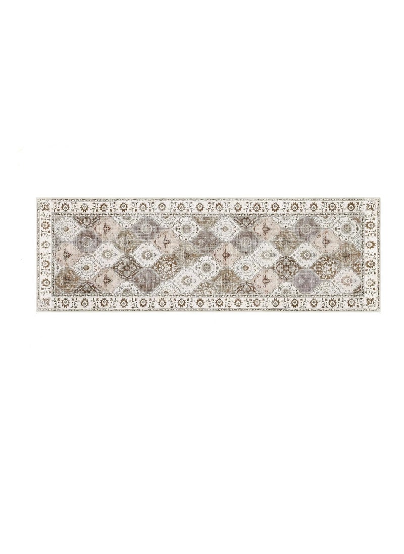 【Bohemian Vintage Rug】Non-Slip Hallway & Living Room Carpet | 50*160cm Anti-Wear Bedside Rug with Stain-Resistant Polyester | Easy Clean Home Decor Floor Mat