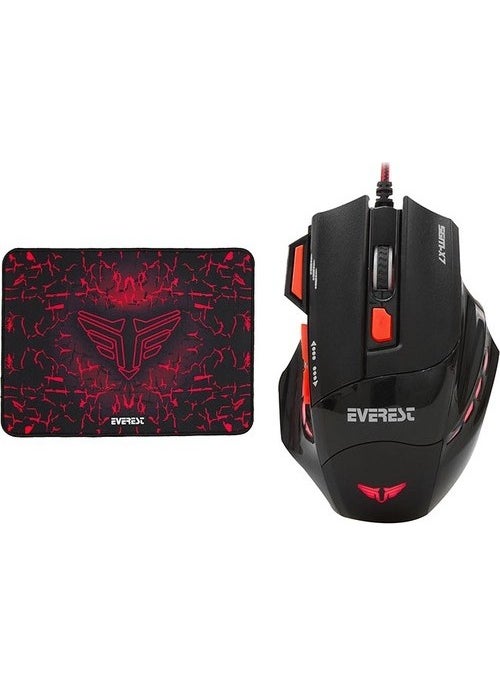 SGM-X7 Usb Black Macro 7200dpi Gaming Mouse +Gaming Mouse Pad