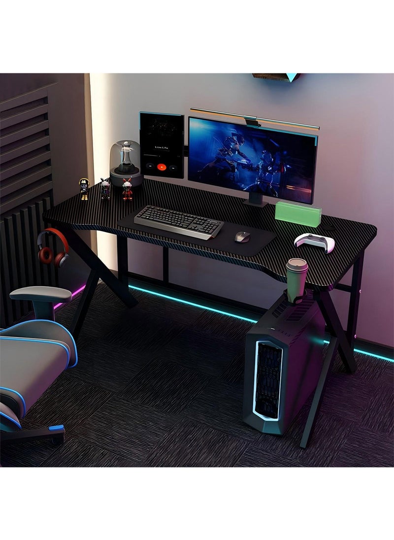 U-LIAN Gaming Table,Small Gaming Desk,Ergonomic PC Computer Desk,Computer Table with Carbon Fibre Surface, Kids Desk,Writing Study Desk or Home Office Desks,Ideal for Students and Gamers