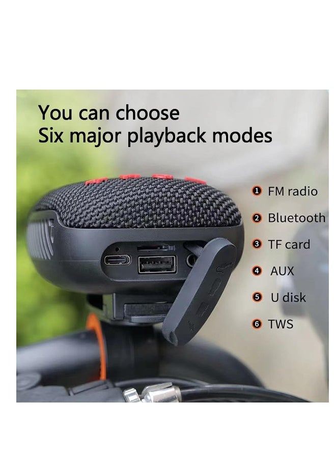 Portable Bluetooth Music Player & Speaker for Outdoor Adventures, Lightweight Bike-Mounted Device with Memory Card Support