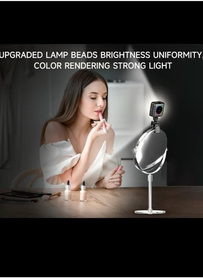 D12 80 LED Video Light for Photography & Camera – 360° Full Color Portable LED Light, CRI 95+, 2500K–9000K Adjustable, 2000mAh Rechargeable Battery, Type-C Charging with 3 Adjustable Modes for Professional Video & Photography