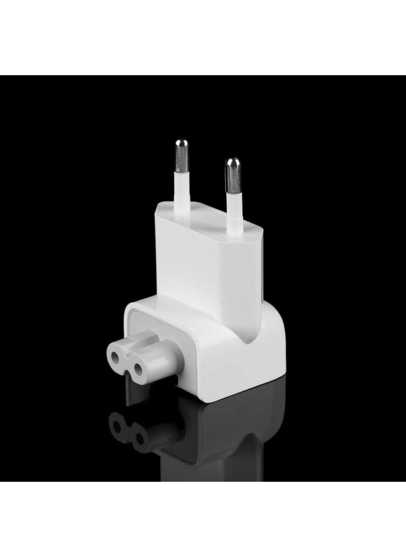 fdealz 3 Pieces 2Pin EU Round Plug Duckhead Power Adapter Adaptor for Apple MacBook Mac iBook iPhone iPod AC Power Adapter Replacement for Your Charger Perfect for Traveling