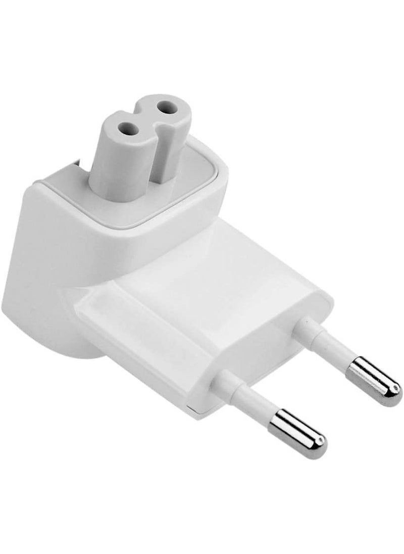 fdealz 3 Pieces 2Pin EU Round Plug Duckhead Power Adapter Adaptor for Apple MacBook Mac iBook iPhone iPod AC Power Adapter Replacement for Your Charger Perfect for Traveling