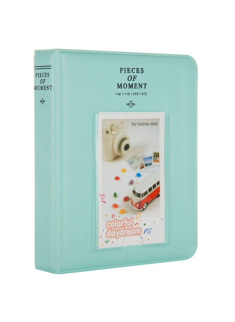 ZIKKON 64 Pockets Photo Album for Fujifilm Instax Mini 12 11 9 8 40 99 Evo Liplay 7S Instant CameraMini Link Printer Polaroid Snap Touch PIC300 Z2300 Mint Zip Instant Camera Printer Ice blue