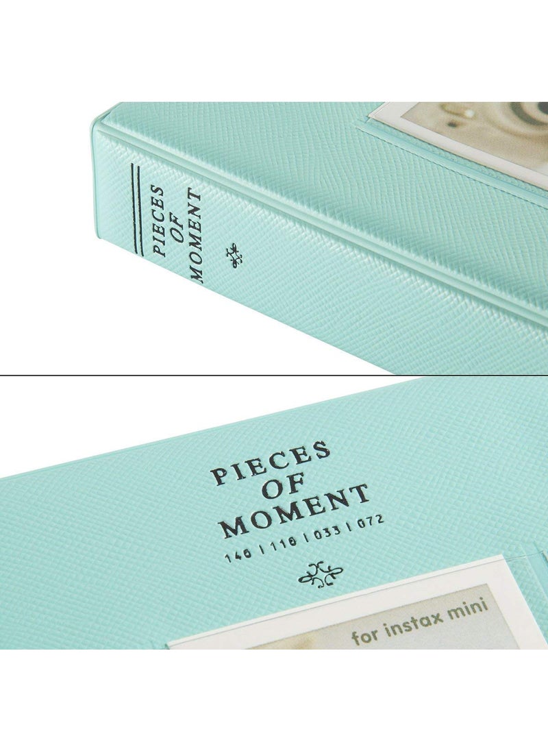 ZIKKON 64 Pockets Photo Album for Fujifilm Instax Mini 12 11 9 8 40 99 Evo Liplay 7S Instant CameraMini Link Printer Polaroid Snap Touch PIC300 Z2300 Mint Zip Instant Camera Printer Ice blue