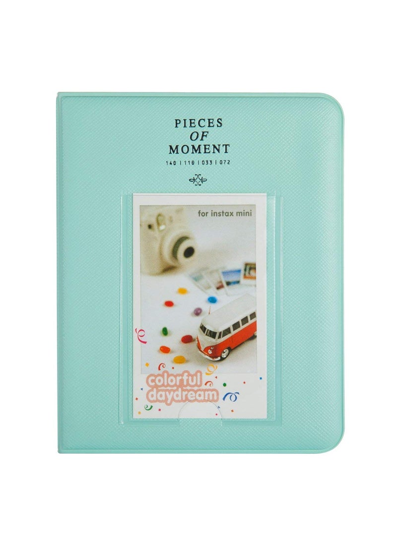 ZIKKON 64 Pockets Photo Album for Fujifilm Instax Mini 12 11 9 8 40 99 Evo Liplay 7S Instant CameraMini Link Printer Polaroid Snap Touch PIC300 Z2300 Mint Zip Instant Camera Printer Ice blue