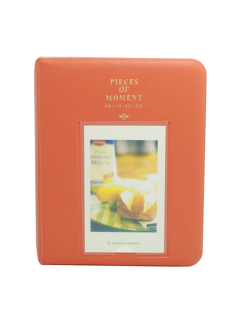 ZIKKON 64 Pockets Photo Album for Fujifilm Instax Mini 12 11 9 8 40 99 Evo Liplay 7S Instant CameraMini Link Printer Polaroid Snap Touch PIC300 Z2300 Mint Zip Instant Camera Printer Orange