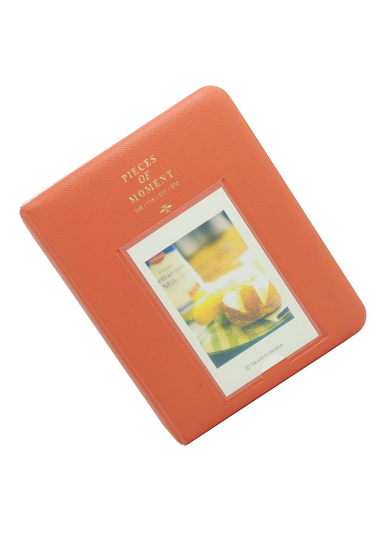 ZIKKON 64 Pockets Photo Album for Fujifilm Instax Mini 12 11 9 8 40 99 Evo Liplay 7S Instant CameraMini Link Printer Polaroid Snap Touch PIC300 Z2300 Mint Zip Instant Camera Printer Orange
