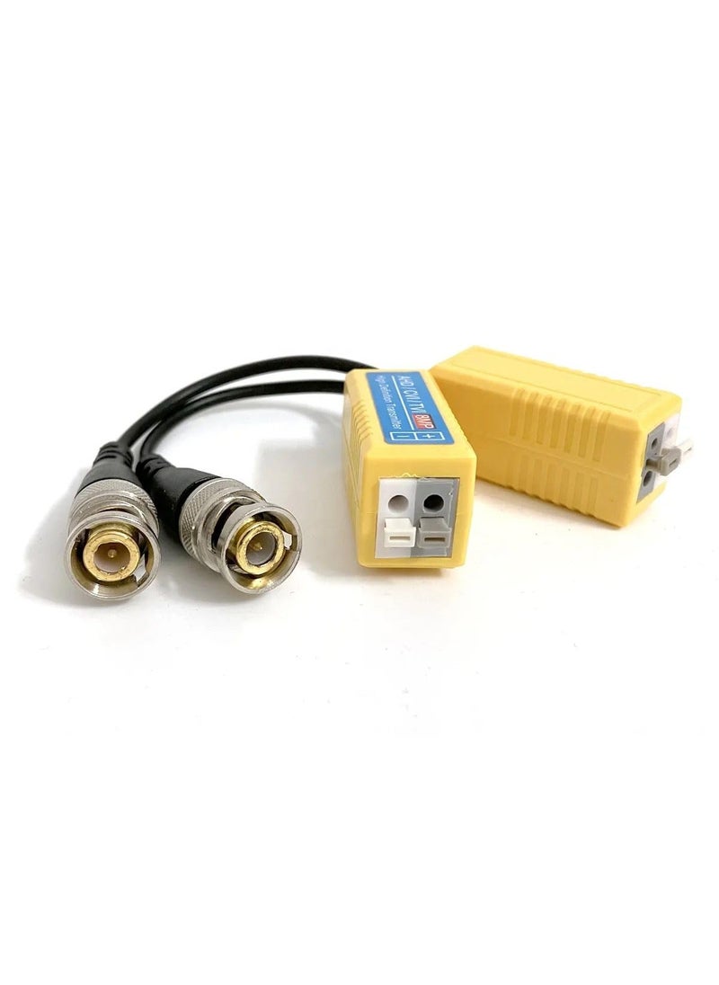 WiredCom 8MP Split Joint Mini CCTV BNC HDCVITVICVBSAHD Passive Transceiver Video Balun PACK OF 10