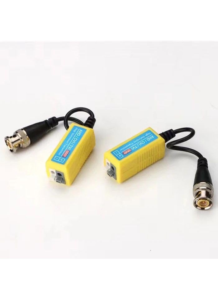 WiredCom 8MP Split Joint Mini CCTV BNC HDCVITVICVBSAHD Passive Transceiver Video Balun PACK OF 10