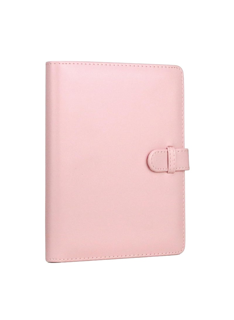 ZIKKON 128 Pockets Lock Photo Album Compatible with Fujifilm Instax Mini 12 11 90 70 99 9 8S 8 7S Instant Camera Polaroid Snap SnapTouch PIC300 Z2300 Mint Zip Instant Camera PrinterBlush pink