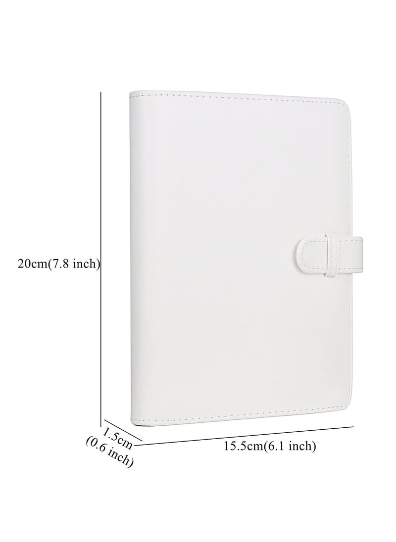 ZIKKON 128 Pockets Lock Photo Album Compatible with Fujifilm Instax Mini 12 11 90 70 99 9 8S 8 7S Instant Camera Polaroid Snap SnapTouch PIC300 Z2300 Mint Zip Instant Camera Printer Ice White