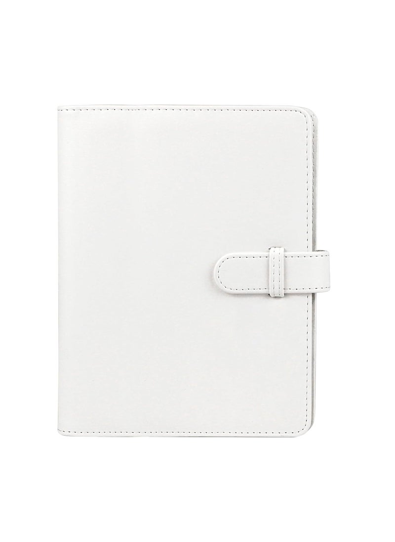 ZIKKON 128 Pockets Lock Photo Album Compatible with Fujifilm Instax Mini 12 11 90 70 99 9 8S 8 7S Instant Camera Polaroid Snap SnapTouch PIC300 Z2300 Mint Zip Instant Camera Printer Ice White
