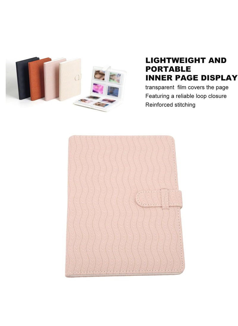 ZIKKON 128 Pockets Lock Photo Album Compatible with Fujifilm Instax Mini 12 11 90 70 99 9 8S 8 7S Instant Camera Polaroid Snap SnapTouch PIC300 Z2300 Mint Zip Instant Camera Printer Pink Wave