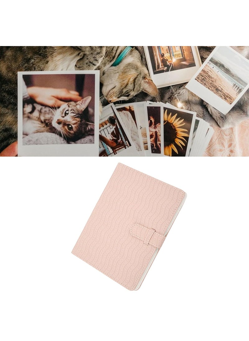 ZIKKON 128 Pockets Lock Photo Album Compatible with Fujifilm Instax Mini 12 11 90 70 99 9 8S 8 7S Instant Camera Polaroid Snap SnapTouch PIC300 Z2300 Mint Zip Instant Camera Printer Pink Wave