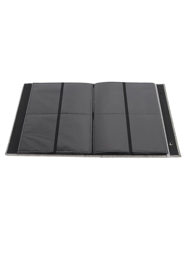 ZIKKON Mini Photo Album 208 Vertical Photos Natural Linen Cover Front Window Photo Album 2x3 Compatible with Fujifilm Instax Mini Film 7s 8 9 11 Polaroid 300 HP Sprocket Kpop PhotocardsGray