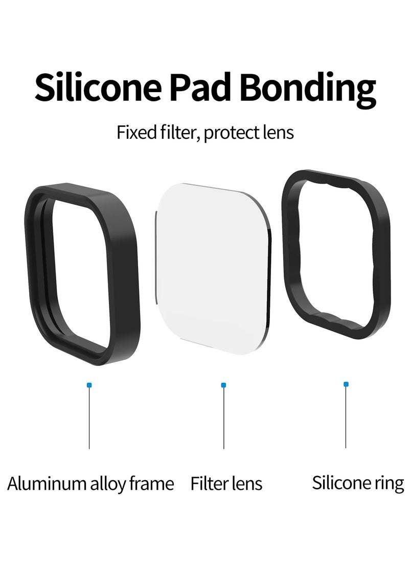TELESIN 4PCS Camera Lens Filters Protector kit for GoPro Hero 12 11 10 9,1PC Circular Polarizing Filters with 3PCS Neutral Density for GoPro Hero Action camera 12/11/10/9 Black Accessories (CPL ND8 ND16 ND32)