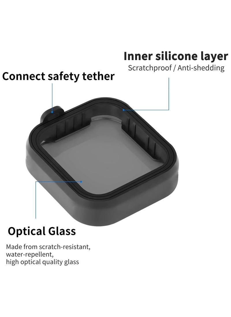 TELESIN 4PCS Camera Lens Filters Protector kit for GoPro Hero 12 11 10 9,1PC Circular Polarizing Filters with 3PCS Neutral Density for GoPro Hero Action camera 12/11/10/9 Black Accessories (CPL ND8 ND16 ND32)