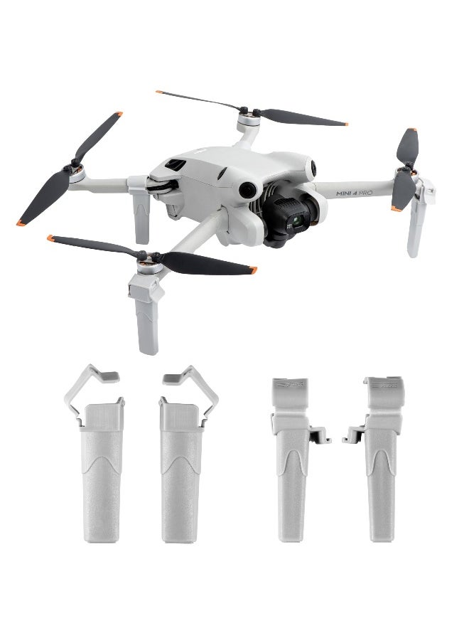 Extension Landing Gear for DJI Mini 4 Pro, Lightweight Portable Legs Anti-Scratch Landing Extender Bracket for Mini 4 Pro Drone Accessories (WHite)
