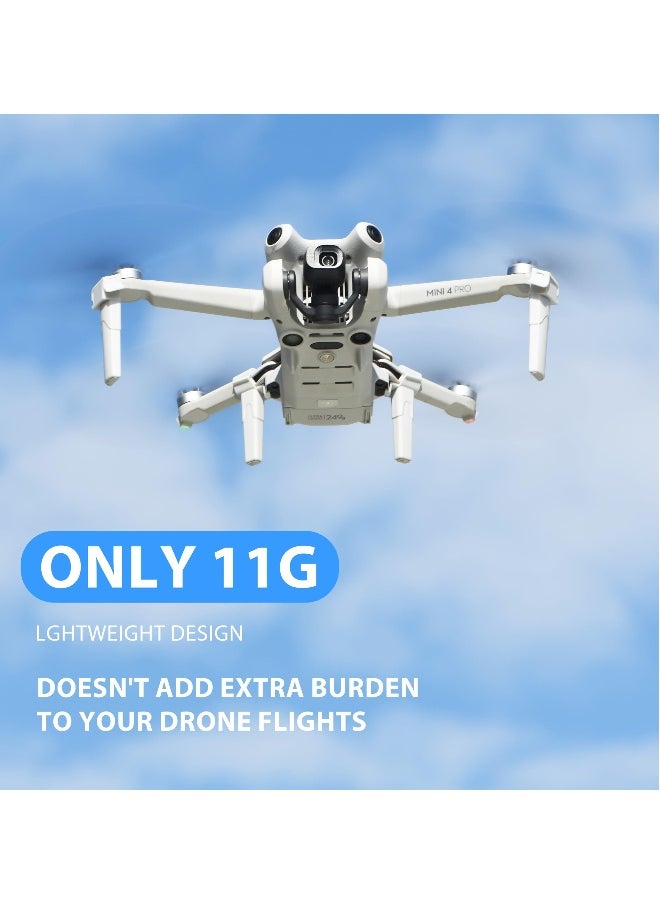 Extension Landing Gear for DJI Mini 4 Pro, Lightweight Portable Legs Anti-Scratch Landing Extender Bracket for Mini 4 Pro Drone Accessories (WHite)