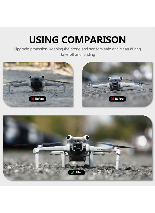 Extension Landing Gear for DJI Mini 4 Pro, Lightweight Portable Legs Anti-Scratch Landing Extender Bracket for Mini 4 Pro Drone Accessories (WHite)