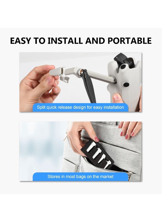 Extension Landing Gear for DJI Mini 4 Pro, Lightweight Portable Legs Anti-Scratch Landing Extender Bracket for Mini 4 Pro Drone Accessories (WHite)