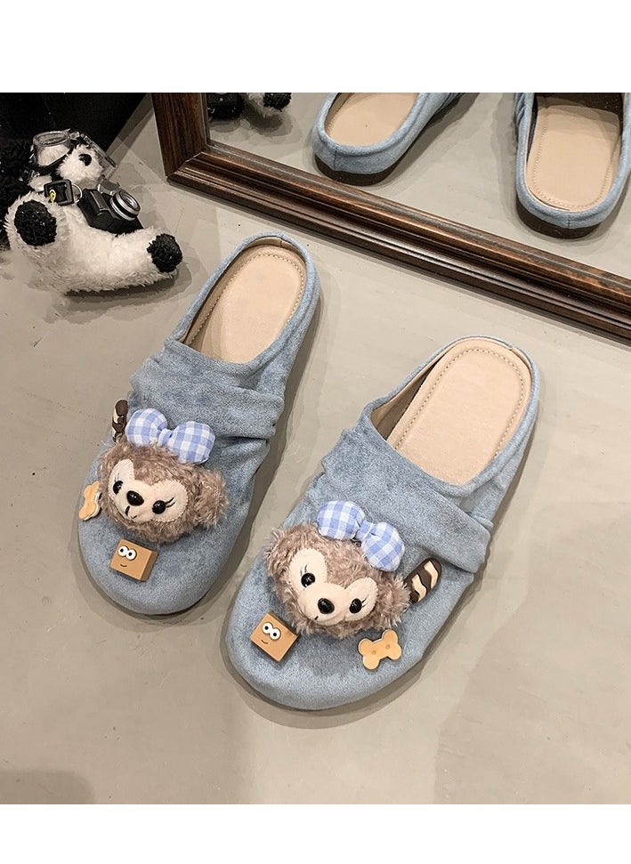Cute Cartoon Fashionable Versatile Baotou Slippers