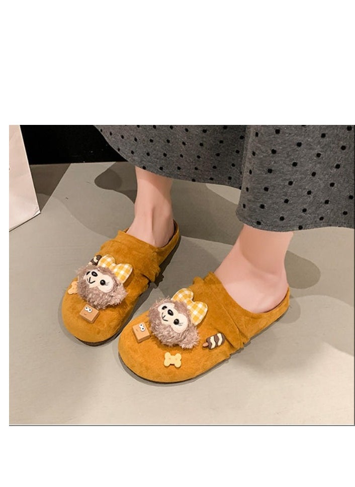 Cute Cartoon Fashionable Versatile Baotou Slippers