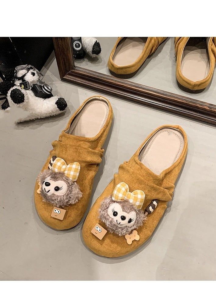 Cute Cartoon Fashionable Versatile Baotou Slippers