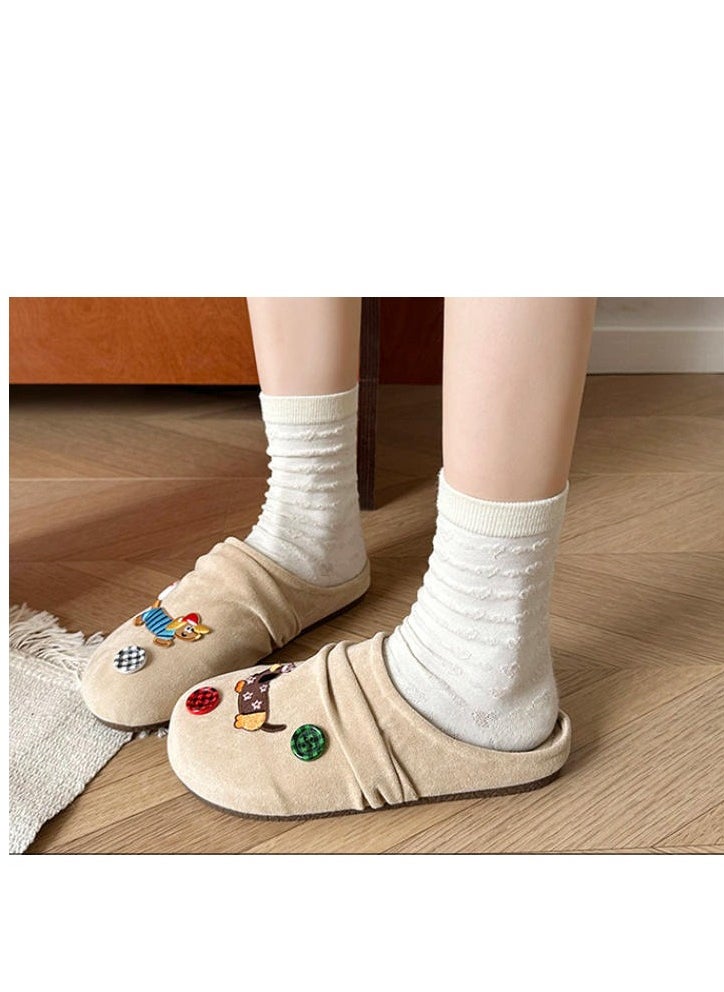 Cute Cartoon Fashionable Versatile Baotou Slippers