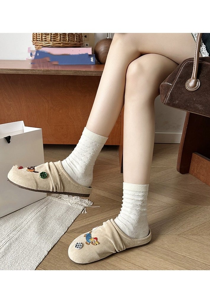 Cute Cartoon Fashionable Versatile Baotou Slippers