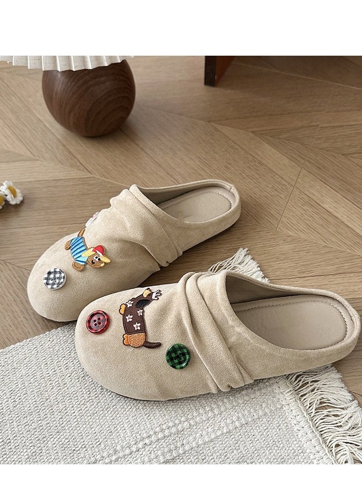 Cute Cartoon Fashionable Versatile Baotou Slippers