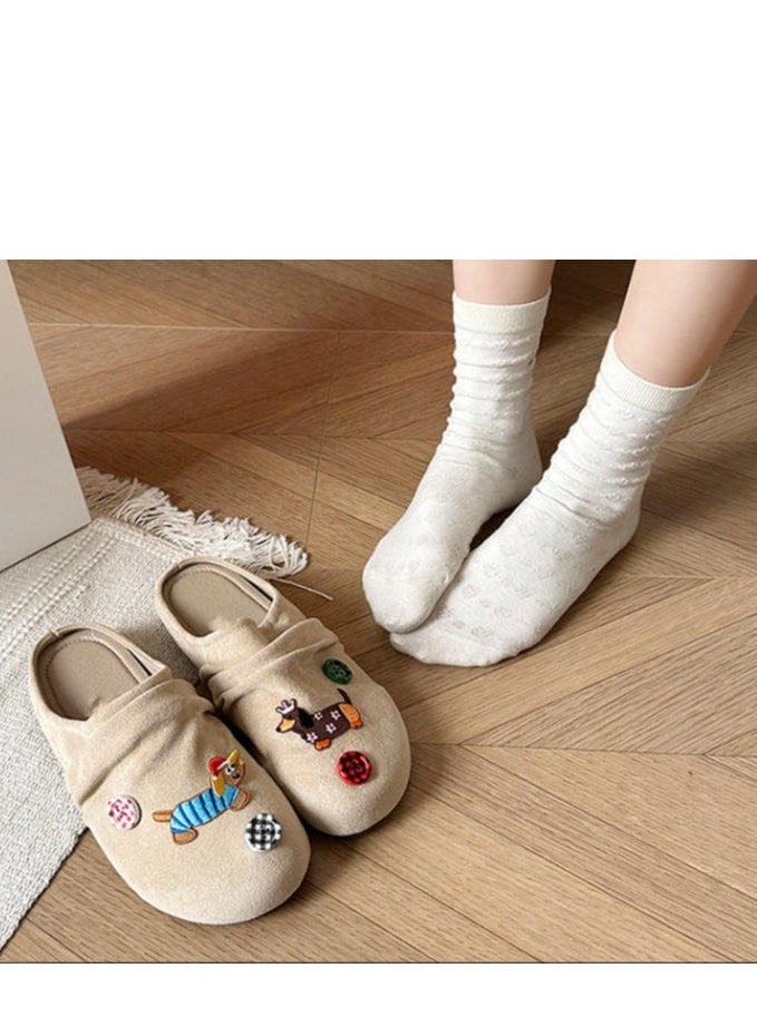Cute Cartoon Fashionable Versatile Baotou Slippers